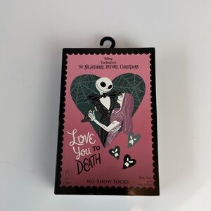 Disney The Nightmare Before Christmas No-Show Socks - Pink & Black
